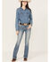 Image #3 - Rock & Roll Denim Women's Light Wash Mid Rise Bootcut Jeans, Light Wash, hi-res