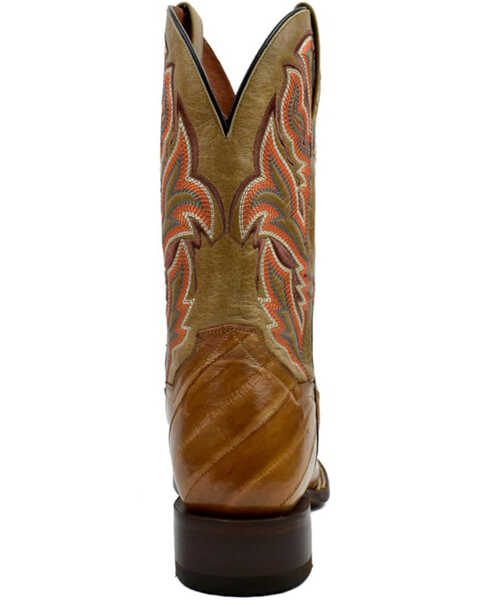 Image #5 - Dan Post Men's Eel Exotic Western Boots - Broad Square Toe , Brown, hi-res