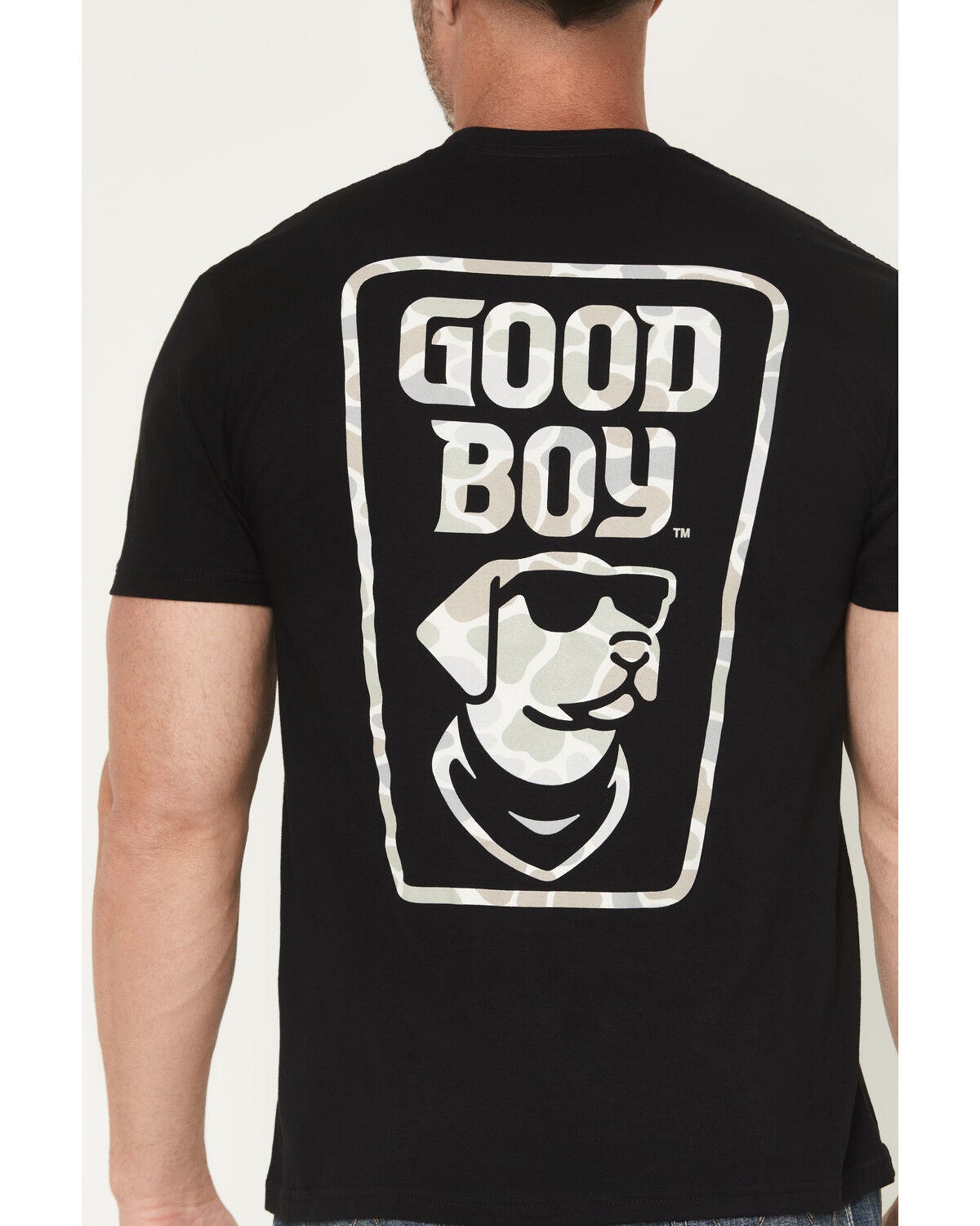 Image #4 - Buckwear Men's Camo Good Boy Short Sleeve Graphic T-Shirt, Black, hi-res
