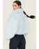 Image #4 - Free People Women's Faux Fur Cropped Jacket, Blue, hi-res