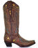 Corral Women's Butterfly Inlay & Embroidery Western Boots - Snip Toe, Brown, hi-res