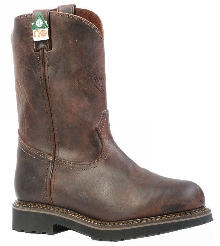 Boulet Laid Back Copper Western Work Boots - Steel Toe, Copper, hi-res