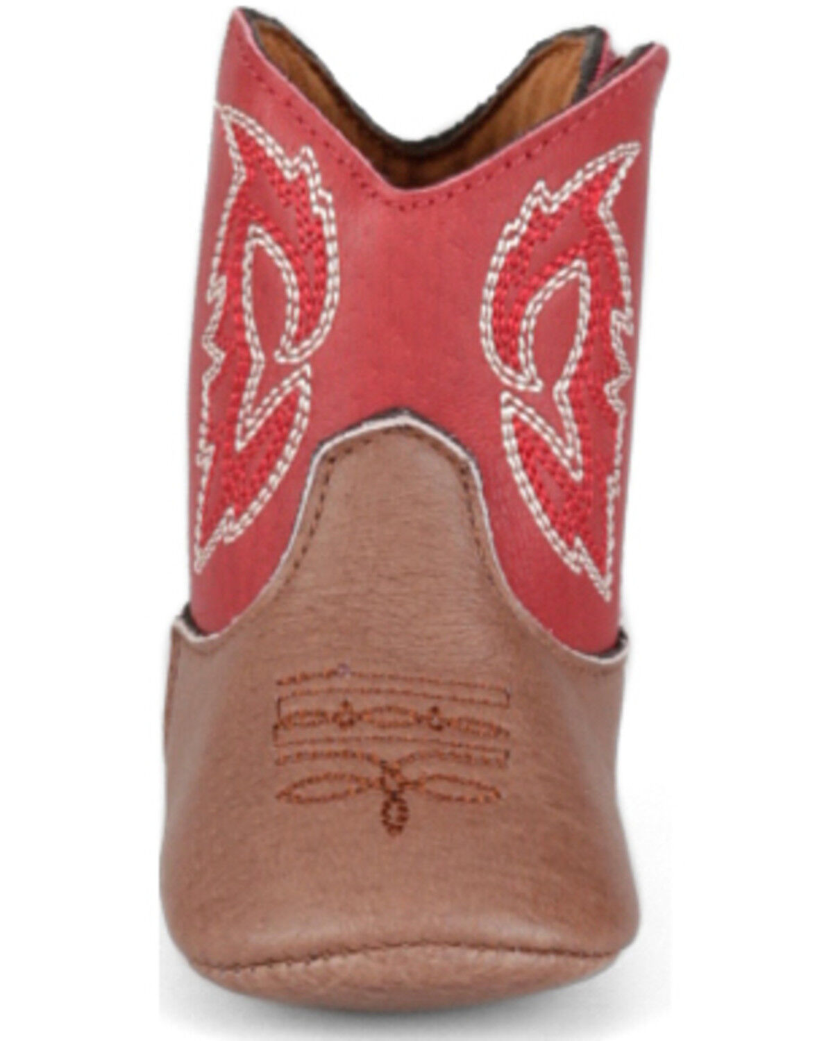 Image #4 - Justin Infant Boys' Baby Canter Western Boots - Broad Square Toe, Red, hi-res
