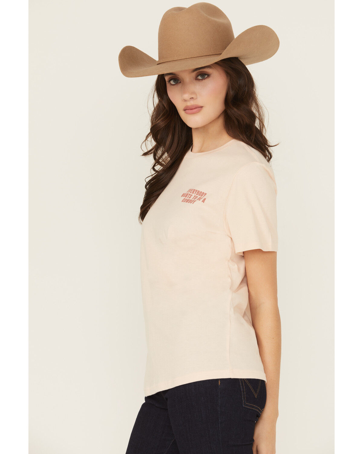 Image #4 - Wrangler X Lainey Wilson Women's Everybody Wants to Be a Cowboy Short Sleeve Graphic Tee, Pink, hi-res