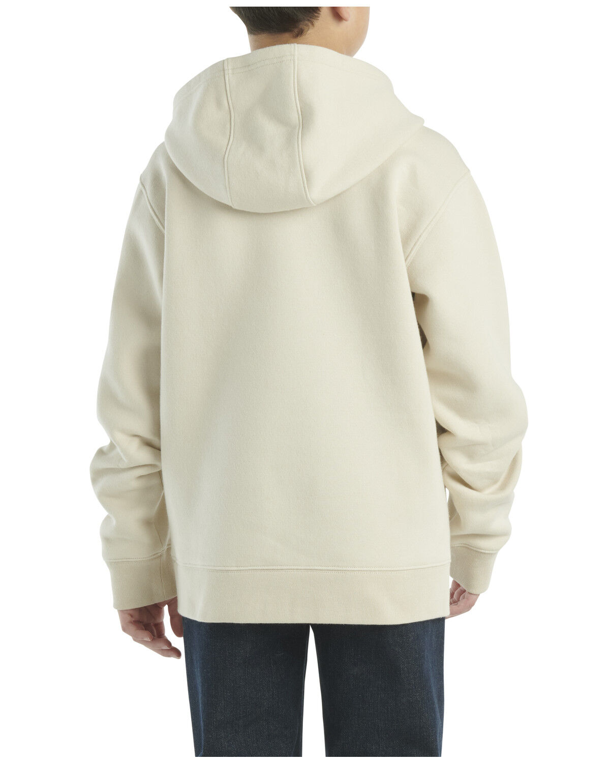 Image #3 - Carhartt Little Boys' Solid Logo Hooded Sweatshirt, Cream, hi-res