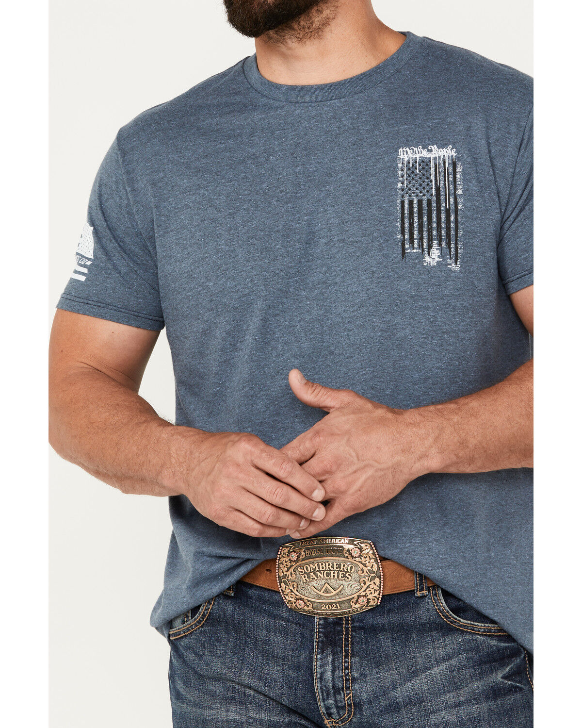 Image #2 - Howitzer Men's People Slither Short Sleeve Graphic T-Shirt, Navy, hi-res