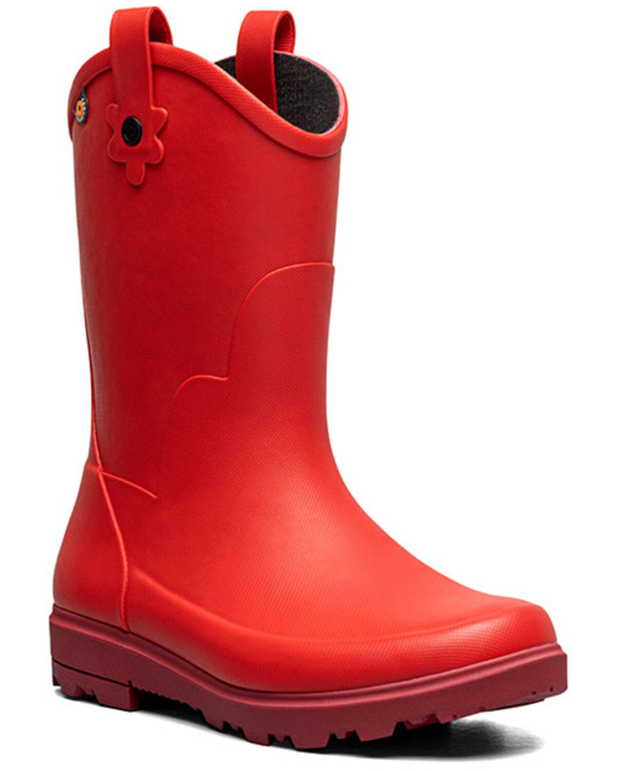Image #1 - Bogs Girls' Lil' Jolene Rain Boots, Red, hi-res