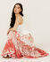 Image #1 - Free People Women's Super Thrills Floral Print Maxi Skirt, Red, hi-res