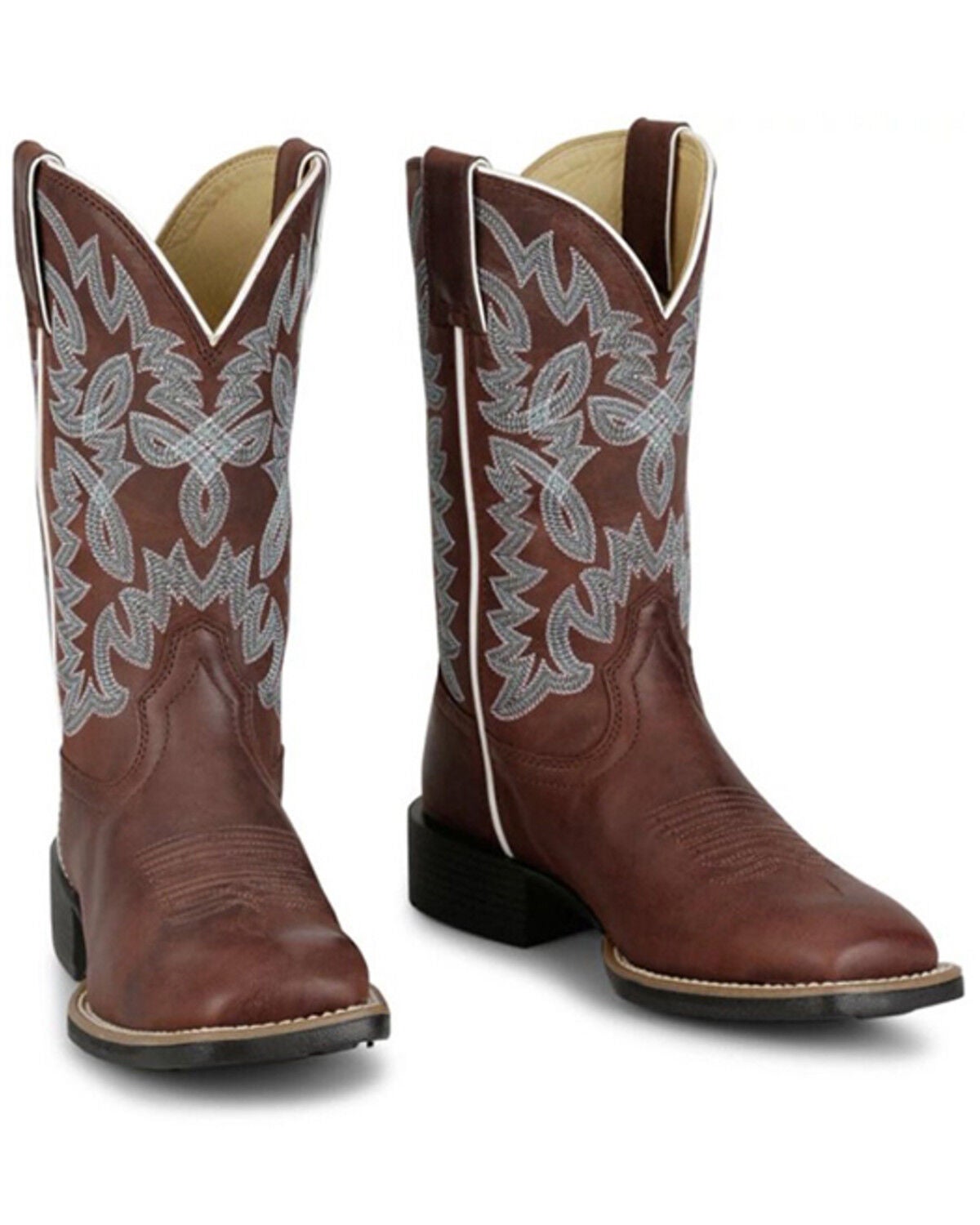 Image #2 - Justin Women's Ashtyn Performance Western Boots - Broad Square Toe, Brown, hi-res