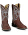 Image #2 - Justin Women's Ashtyn Performance Western Boots - Broad Square Toe, Brown, hi-res