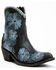 Image #1 - Carborca Silver by Liberty Black Women's Loren Tonal Floral Embroidered Western Fashion Booties - Snip Toe, Black, hi-res