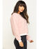 Eyeshadow Women's Fuzzy Sweatshirt , Pink, hi-res