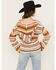 Image #4 - Cleo + Wolf Women's Open Stitch Striped Pullover, Rose, hi-res