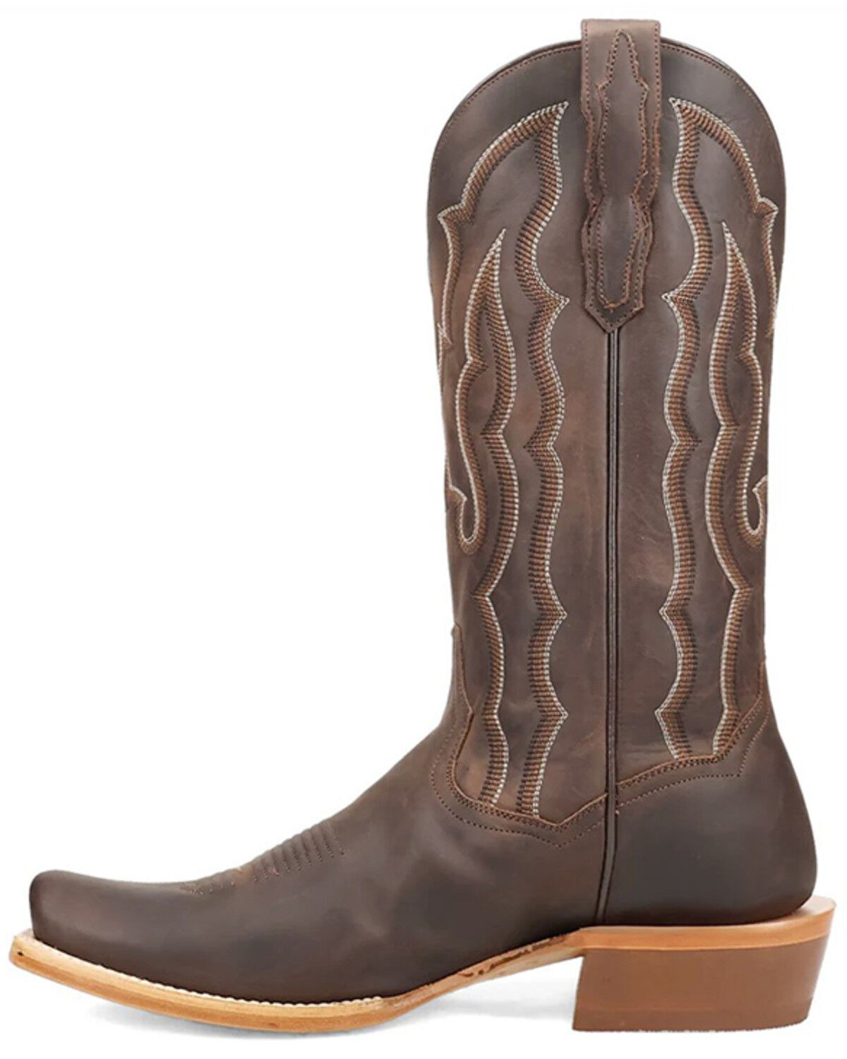 Image #3 - Dan Post Men's Oakwood Distressed Western Boots - Square Toe, Brown, hi-res