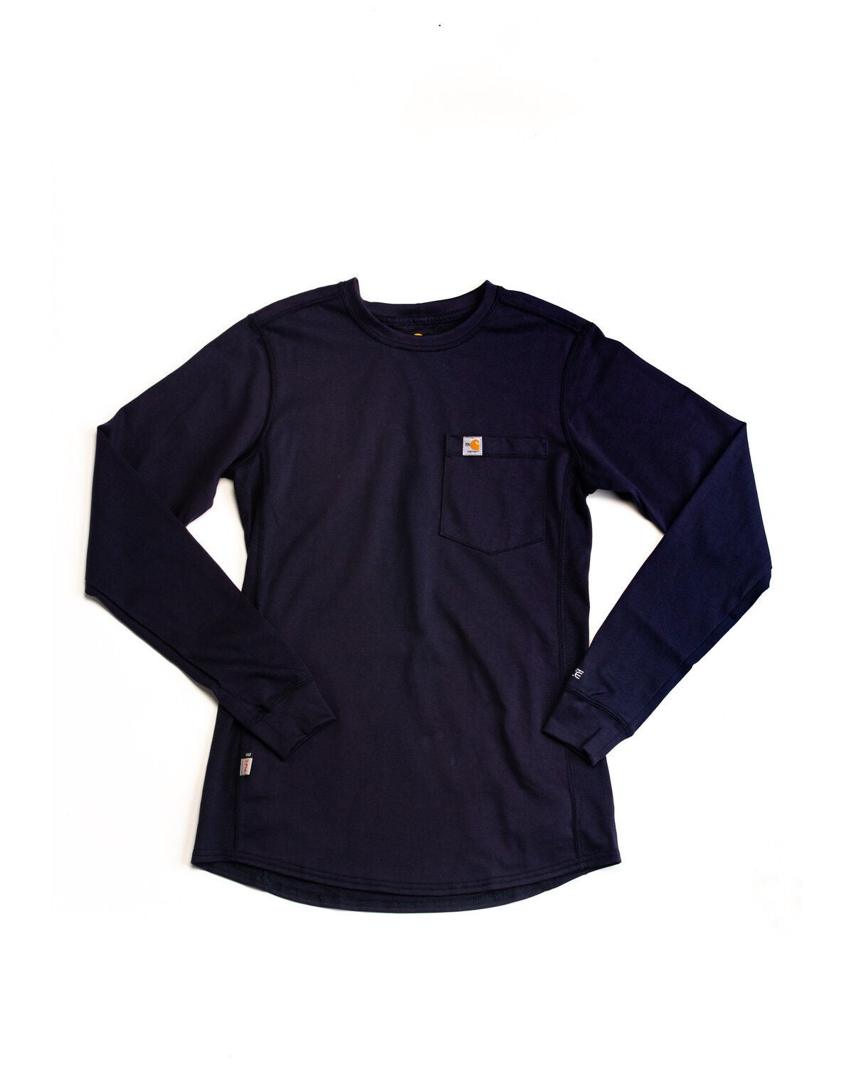 Image #2 - Carhartt Women's FR Force Solid Long Sleeve Work Shirt, Navy, hi-res