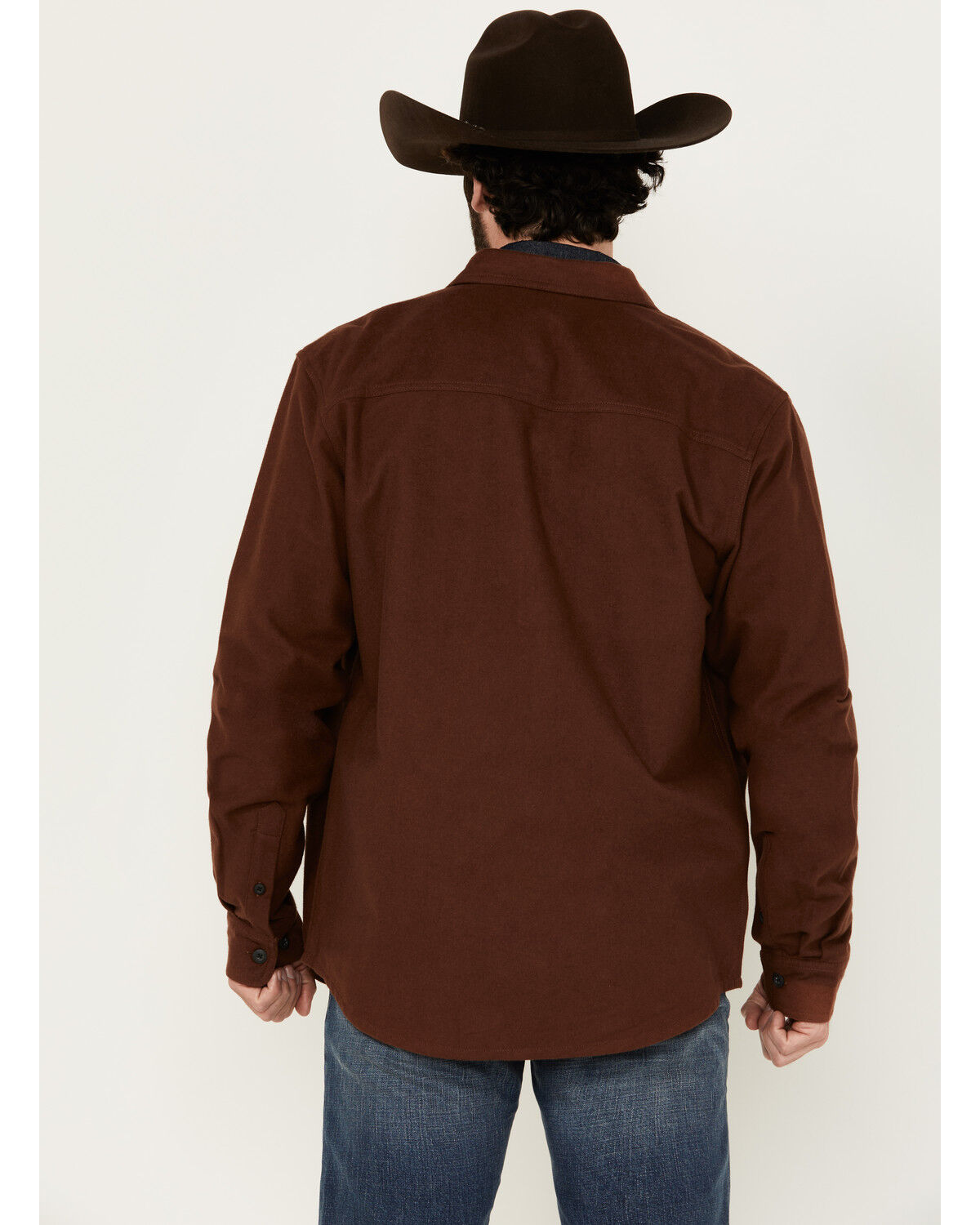 Image #4 - Dakota Grizzly Men's Major Solid Long Sleeve Button-Down Western Shirt, Rust, hi-res