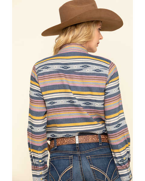 Image #2 - Ariat Women's R.E.A.L. Sunset Beauty Long Sleeve Western Shirt, Blue, hi-res