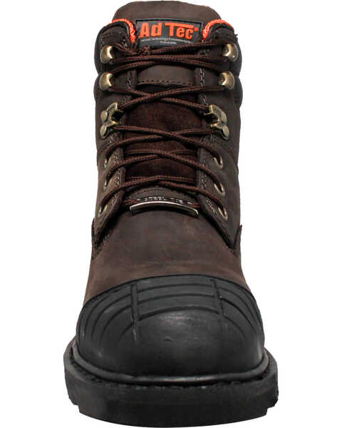 Image #3 - Ad Tec Men's 6" Oiled Leather Work Boots - Steel Toe, Brown, hi-res