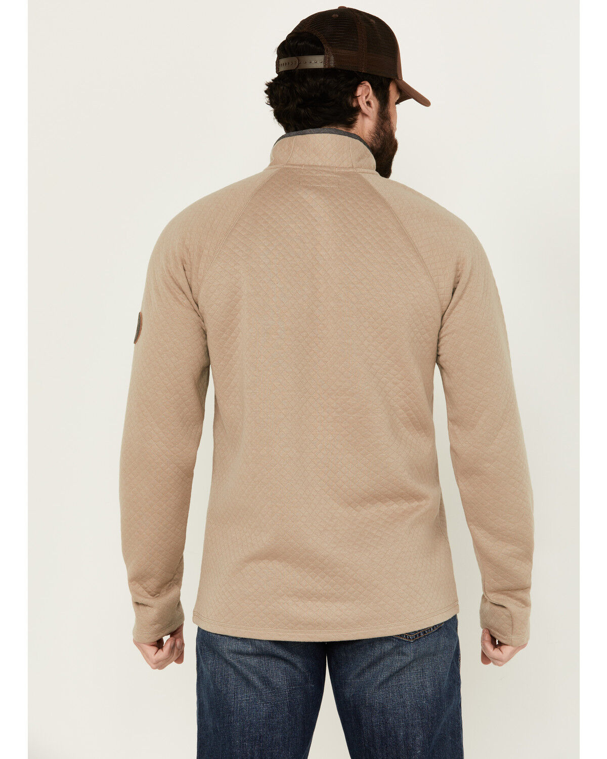 Image #4 - Brothers and Sons Men's Uinta Quilted Pullover, Taupe, hi-res
