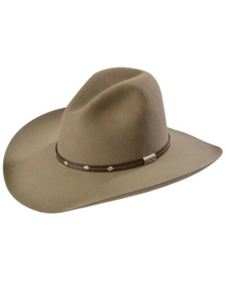 Stetson Men's 4X Buffalo Felt Silver Mine Cowboy Hat, Stone, hi-res