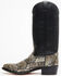 Old West Men's Snake Print Western Boots - Medium Toe, Natural, hi-res