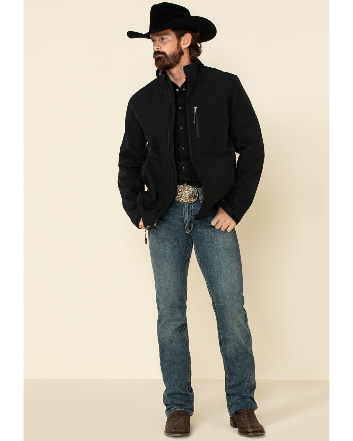 Image #2 - Cody James Core Men's Black Steamboat Softshell Bonded Jacket - Tall, , hi-res