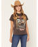 Image #1 - Wrangler Retro Women's Acid Wash Vegas Short Sleeve Graphic Tee, Black, hi-res