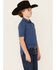 Image #2 - Rock & Roll Denim Boys' Short Sleeve Polo Shirt, Blue, hi-res