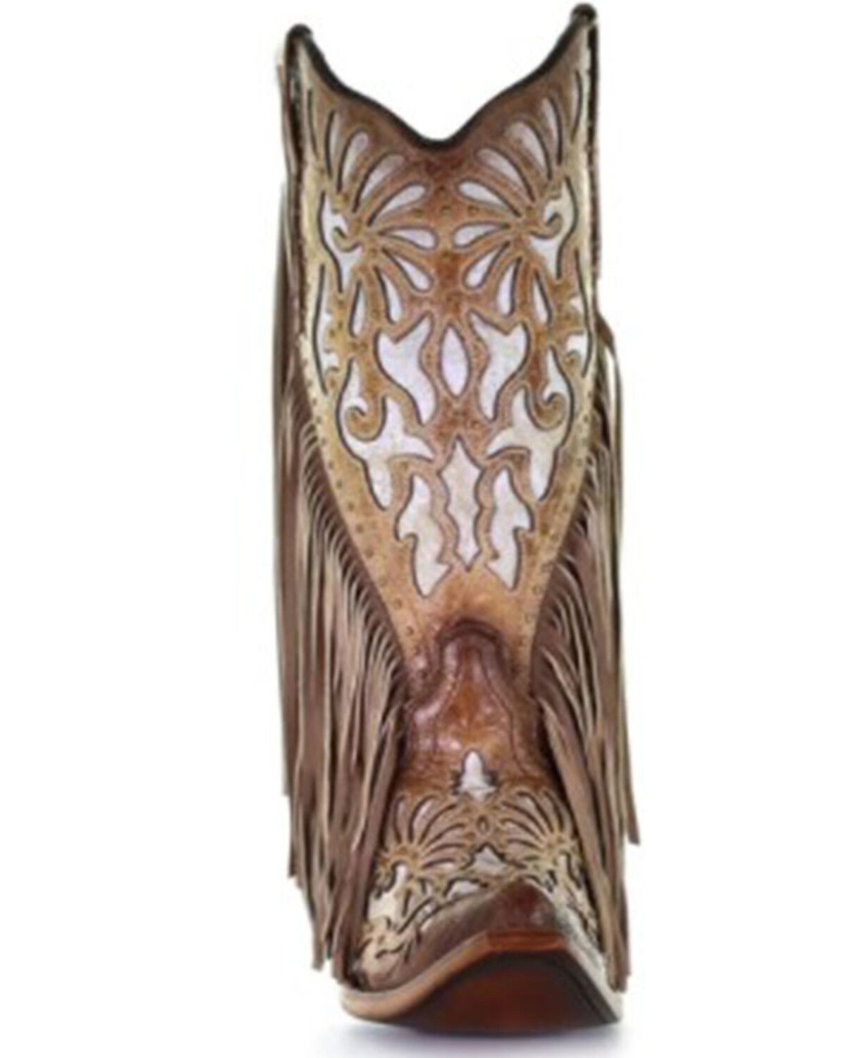 Image #4 - Corral Women's Embroidery & Studs Western Boots - Snip Toe, Tan, hi-res