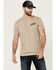 Image #2 - Moonshine Spirit Men's Shots Logo Short Sleeve Graphic T-Shirt, Tan, hi-res