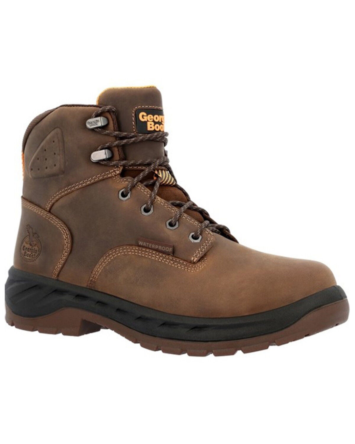 Georgia Boot Men's OT 6" Waterproof Work Boot - Composite Toe, Brown, hi-res