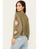 Image #4 - Rock & Roll Denim Women's Southwest Sleeve Long Sleeve Sweater , Olive, hi-res