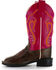 Shyanne Youth Girls' Western Boots - Square Toe , Brown/pink, hi-res