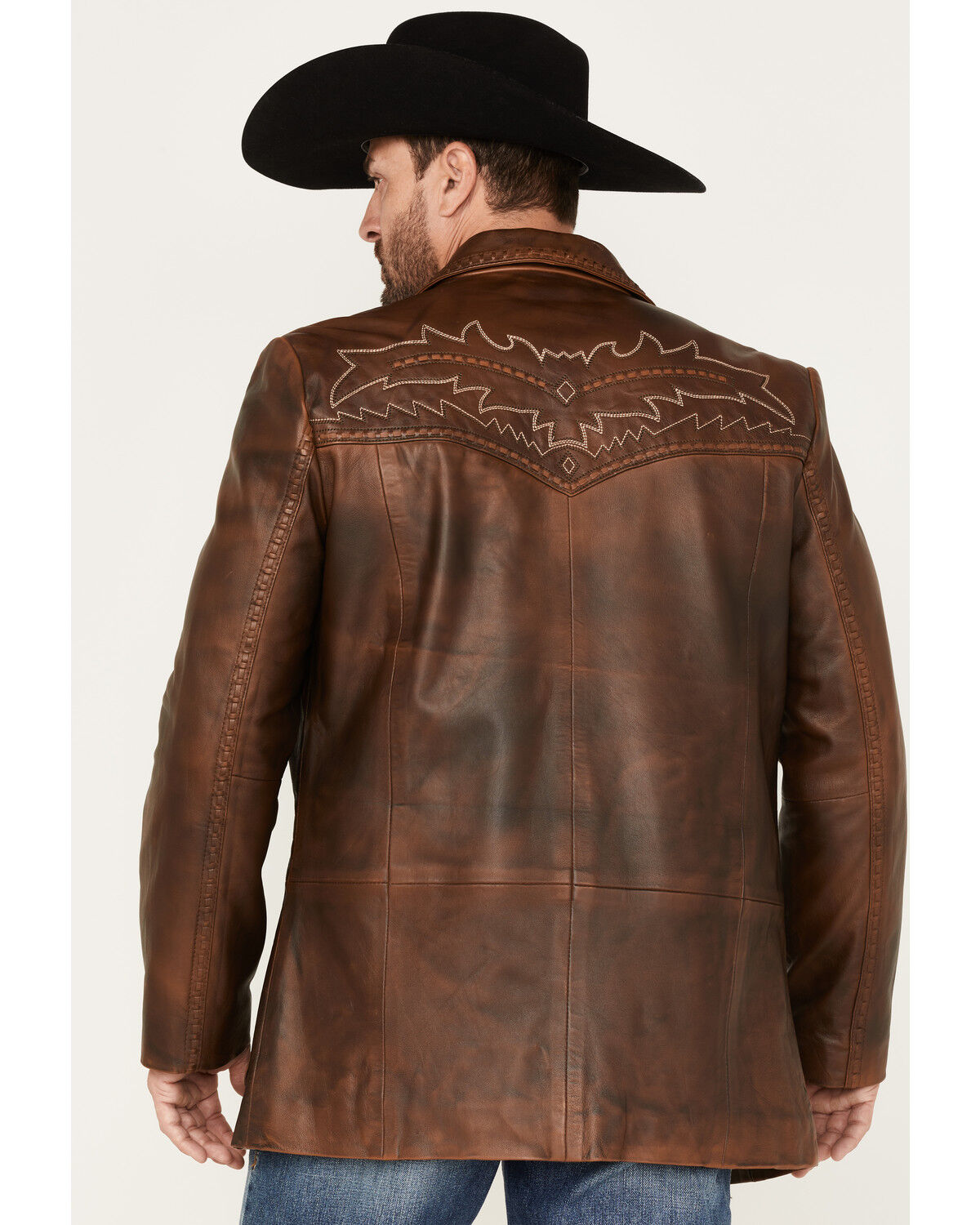 Image #4 - Cripple Creek Men's Boot Stitched Leather Blazer, , hi-res