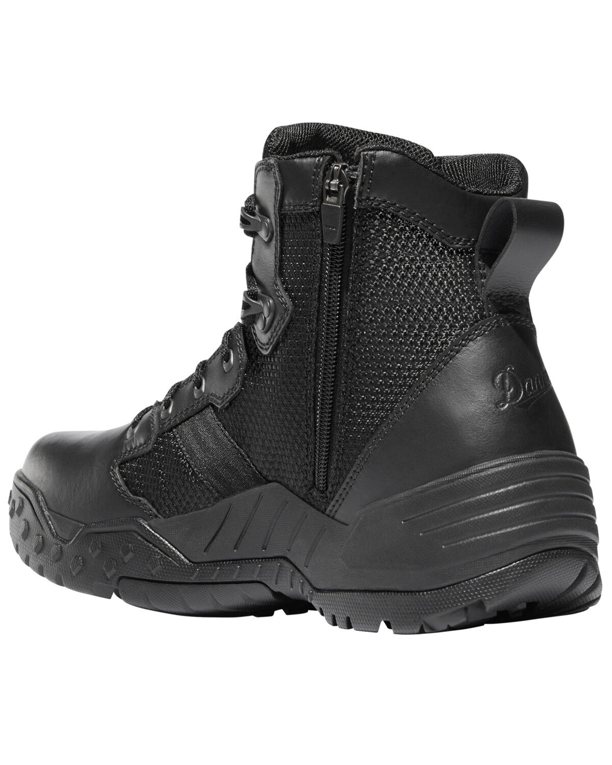 Image #5 - Danner Men's Black Scorch Side Zip 6" Boots - Round Toe, Black, hi-res