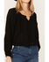 Image #3 - Revel Women's Long Sleeve Peasant Top, Black, hi-res