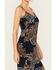 Image #3 - Shyanne Women's Printed Ruffle Flounce Maxi Dress, Indigo, hi-res