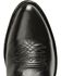 Image #6 - Old West Men's Smooth Leather Western Boots - Round Toe, Black, hi-res