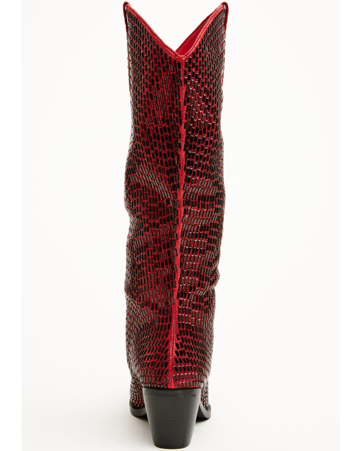 Image #4 - Azalea Wang Women's Driven Tall Western Boots - Snip Toe, Red, hi-res