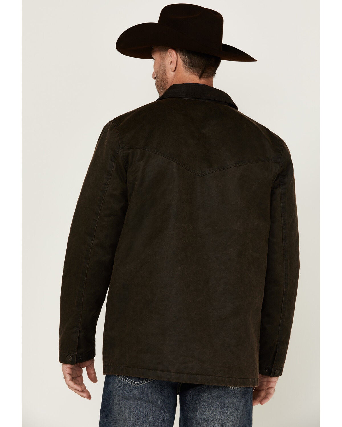 Image #4 - Cody James Men's Road Dust Washed Oil Skin Long Jacket - Big, Brown, hi-res