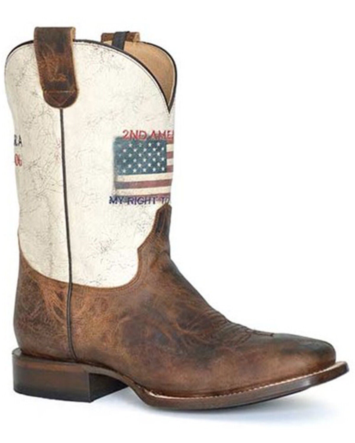 Roper Men's My Right Concealed Carry System Western Boots - Square Toe, Brown, hi-res