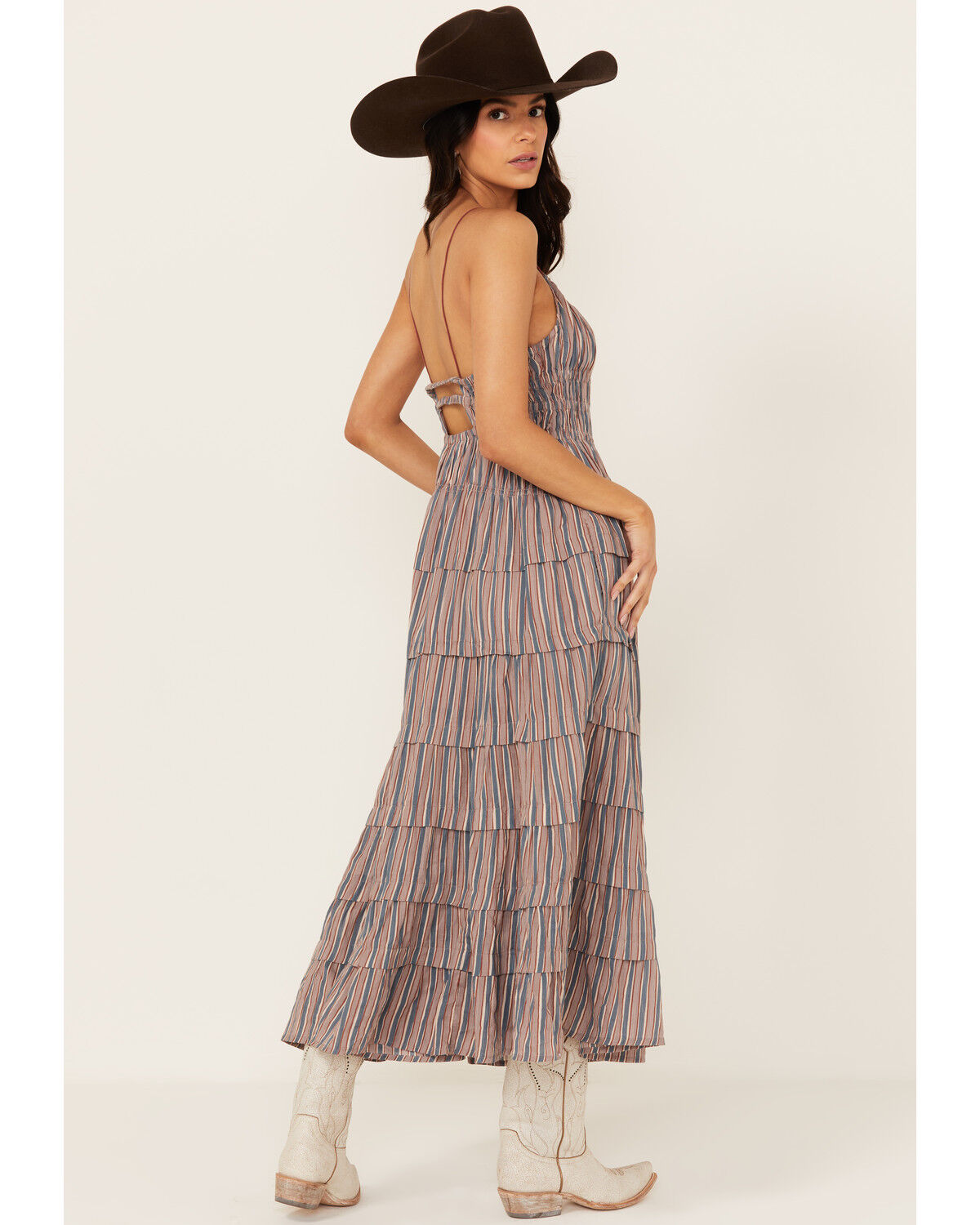 Image #4 - Free People Women's Going Steady Striped Print Midi Dress, , hi-res