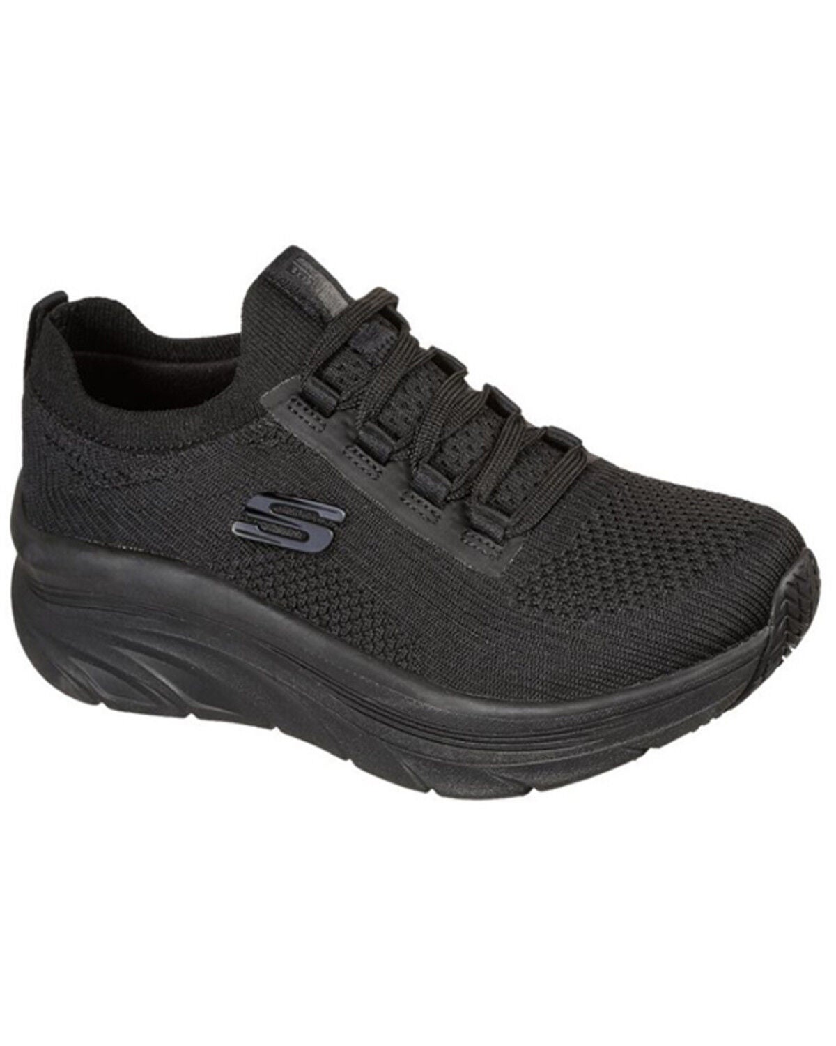 Image #1 - Skechers Women's D'Lux Walker - Round Toe, Black, hi-res