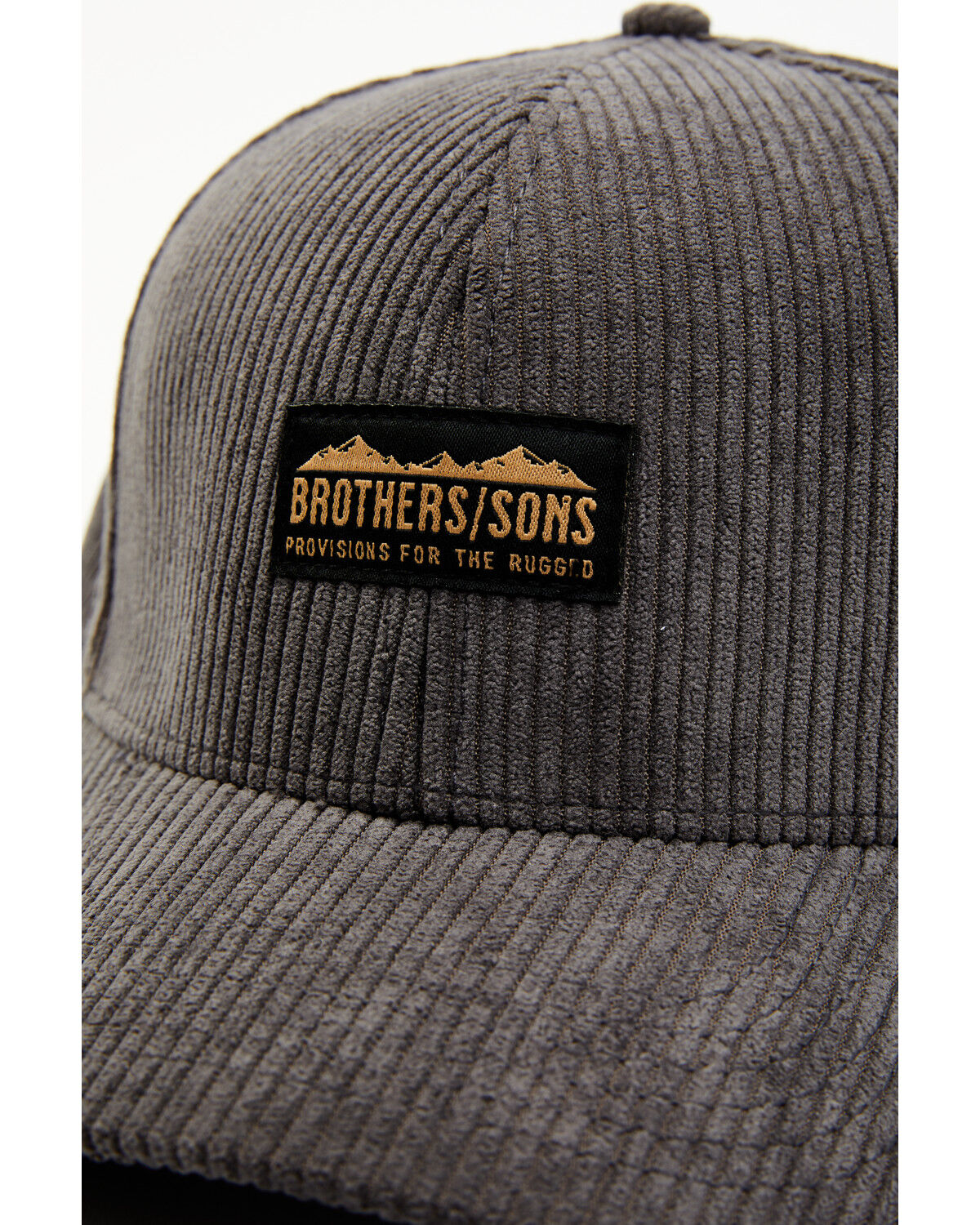 Image #2 - Brother and Sons Men's Corduroy Ball Cap, Grey, hi-res