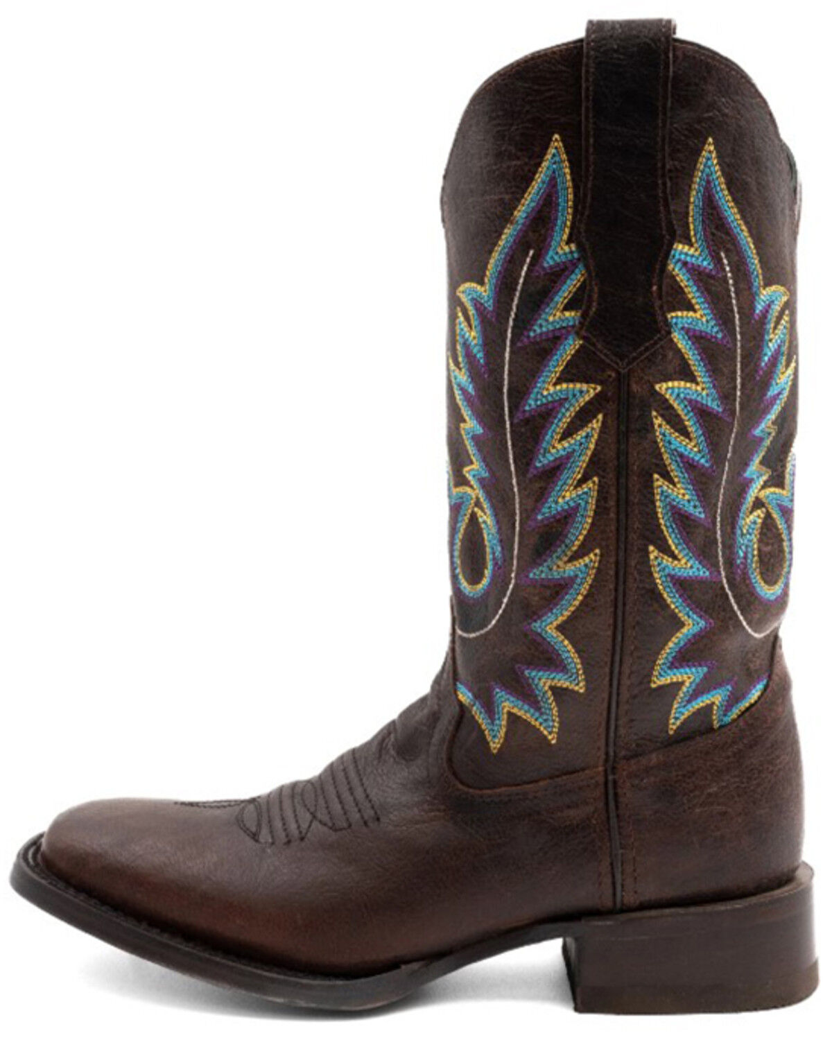 Image #3 - Ferrini Men's Chase Western Boots - Broad Square Toe, Chocolate, hi-res