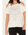 Image #3 - Blended Women's Cold Shoulder Country Heart Short Sleeve Graphic Tee, Ivory, hi-res
