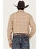 Image #4 - Blue Ranchwear Men's Twill Plaid Print Long Sleeve Western Snap Shirt, Medium Yellow, hi-res