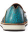 Image #3 - Ariat Women's Brushed Floral Emboss Casual Slip-On Cruiser - Moc Toe, Blue, hi-res