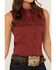 Image #3 - Shyanne Women's Rawlins Riding Performance Stretch Shirt, Brick Red, hi-res