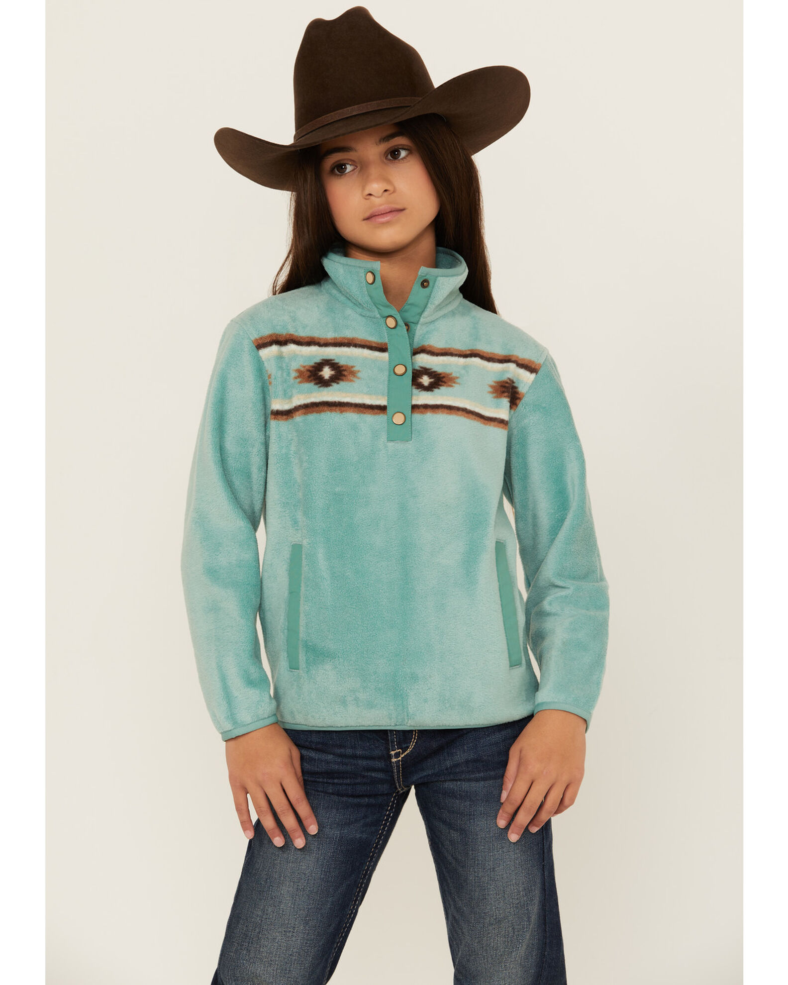 Southwestern fleece pullover new arrivals
